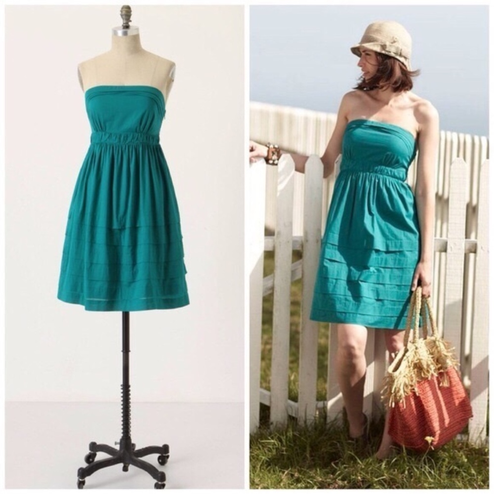 Anthro Height of Summer Maeve Strapless Dress - Picture 2 of 7
